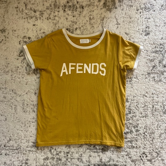 Afends Byron Bay Track Mustard T-Shirt - Picture 3 of 6